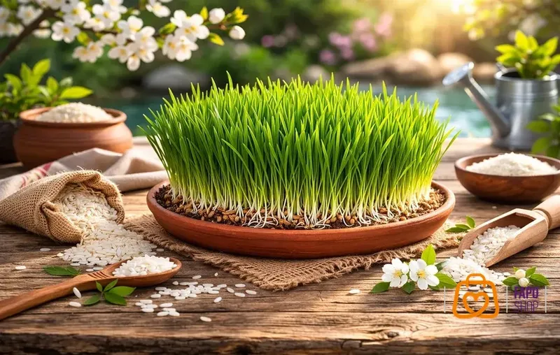 آموزش کامل و قدم به قدم کاشت سبزه برنج برای عید