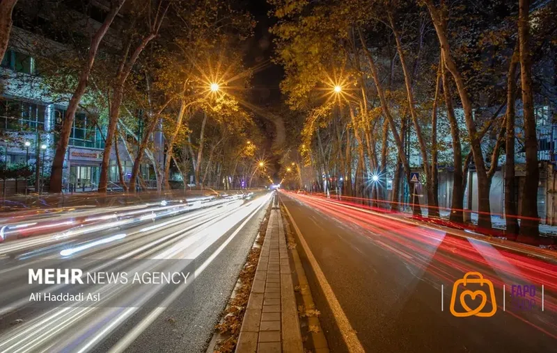  نمای شبانه تهران از ارتفاعات
