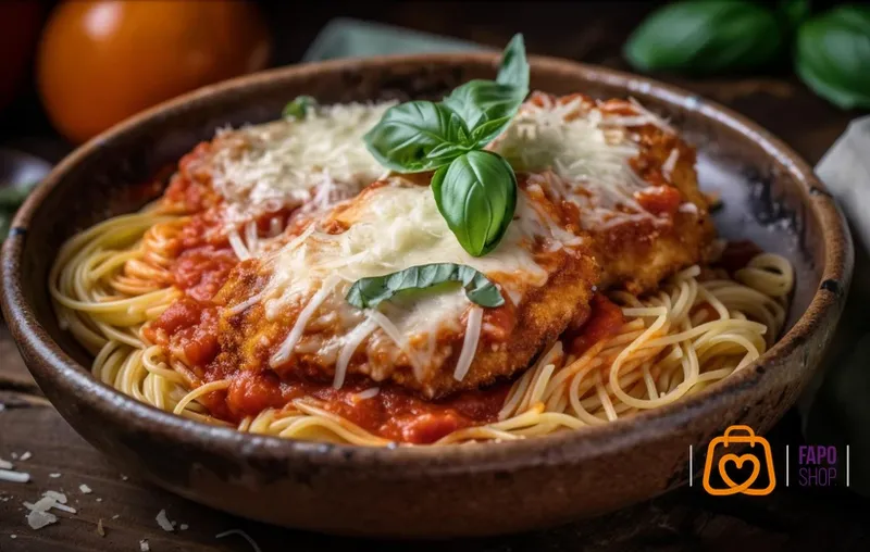 مواد لازم برای تهیه چیکن پارمزان (۴ نفر)