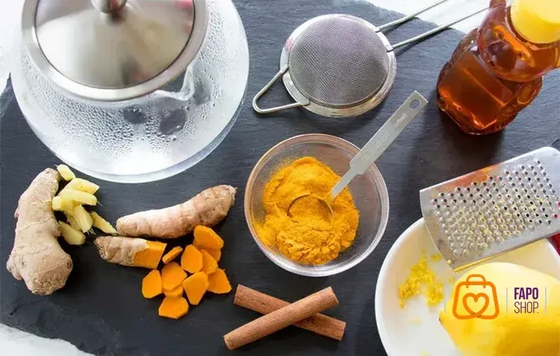  مواد اولیه برای تهیه چای زردچوبه لاغری