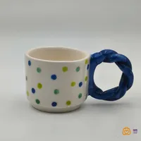 ماگ دست ساز پینترستی طرح توپ بزرگ