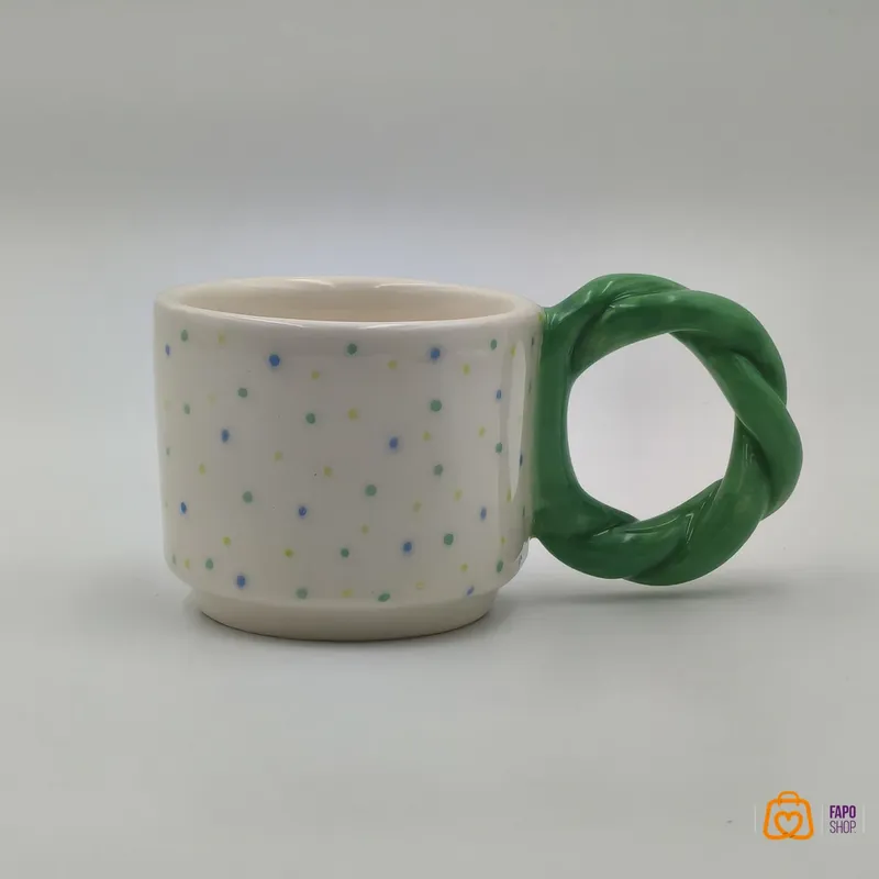 ماگ دست ساز طرح نقطه