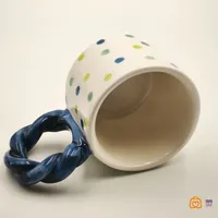 ماگ دست ساز پینترستی طرح توپ بزرگ