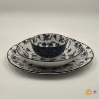 سرویس 24 پارچه سرامیکی گل آبی