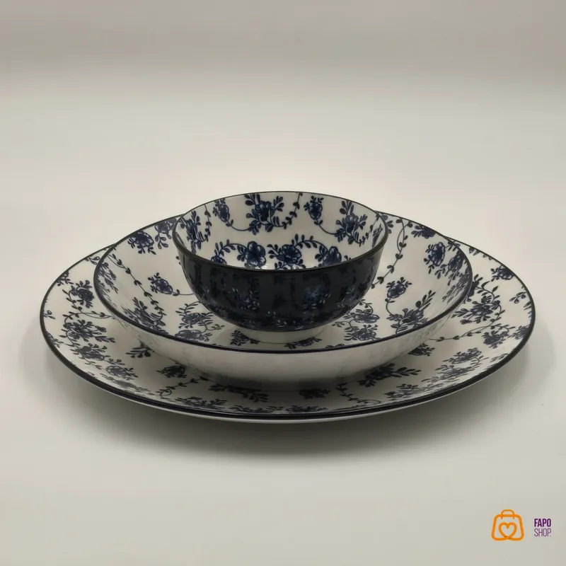 سرویس 24 پارچه سرامیکی گل آبی