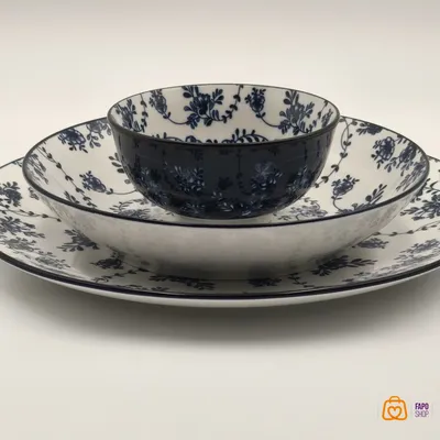 سرویس 24 پارچه سرامیکی گل آبی