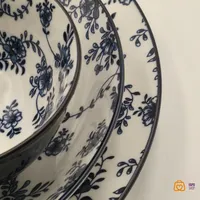 سرویس 24 پارچه سرامیکی گل آبی