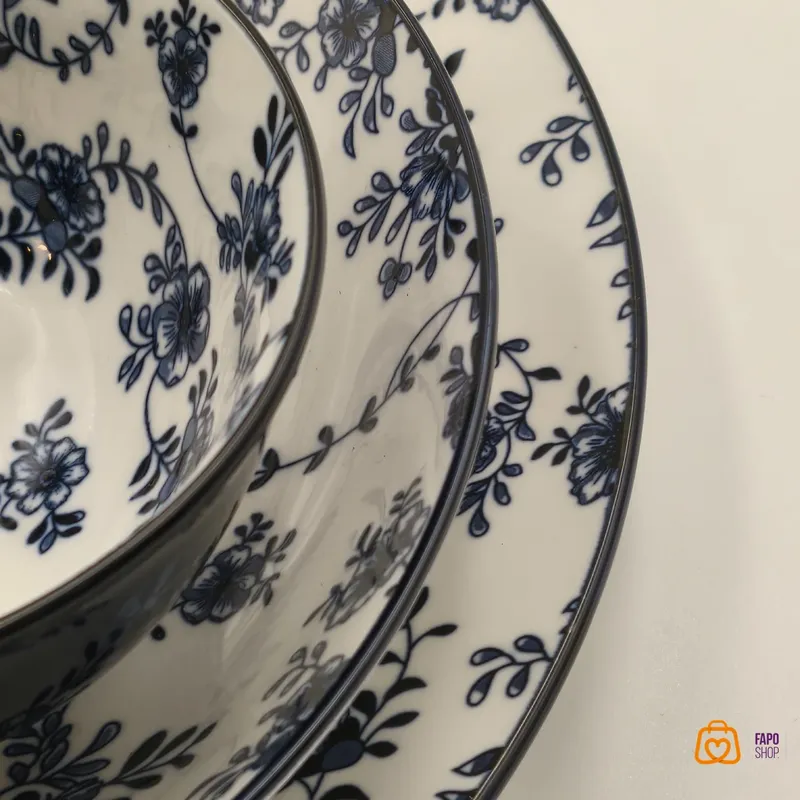 سرویس 24 پارچه سرامیکی گل آبی