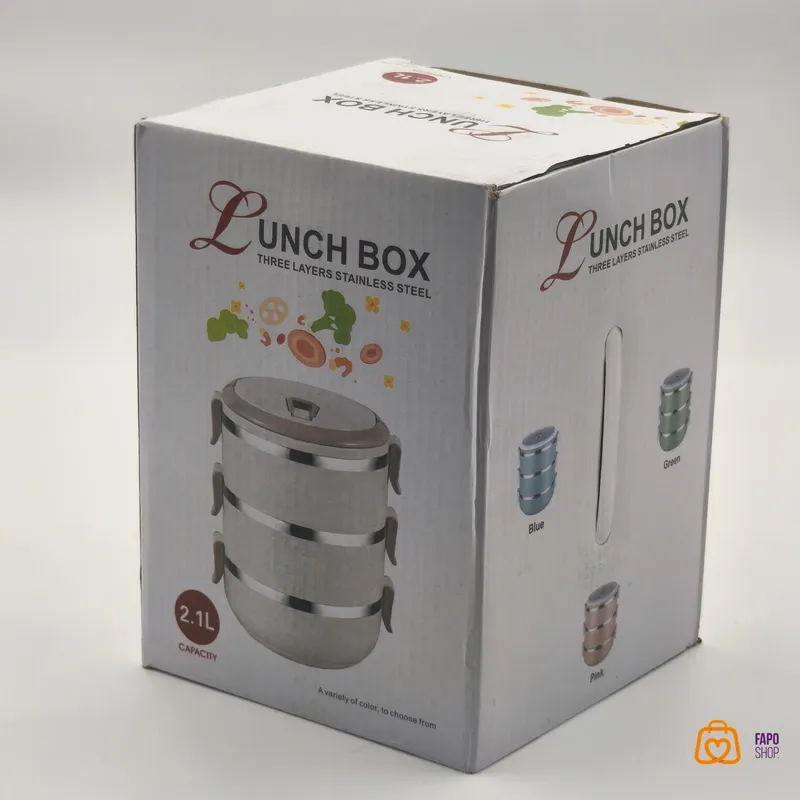 لانچ باکس استیل سه طبقه