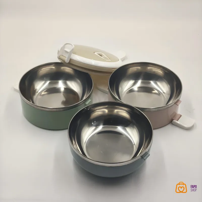 لانچ باکس استیل سه طبقه