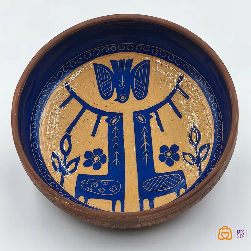 ست آجیل و شیرینی خوری دست ساز سفالی