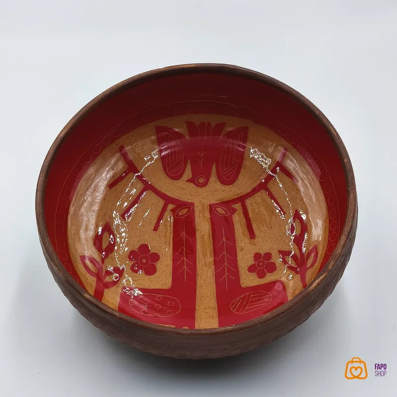 ست آجیل و شیرینی خوری دست ساز سفالی