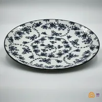 بشقاب سرامیکی گل آبی