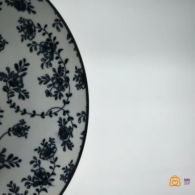 بشقاب سرامیکی گل آبی