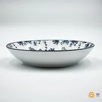 بشقاب گود سرامیکی گل آبی