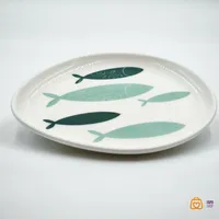 بشقاب سرامیکی مینیمال ماهی