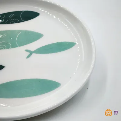 بشقاب سرامیکی مینیمال ماهی