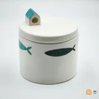 بانکه سرامیکی دست ساز طرح ماهی