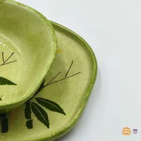 کاسه و بشقاب سرامیکی  طرح بامبو