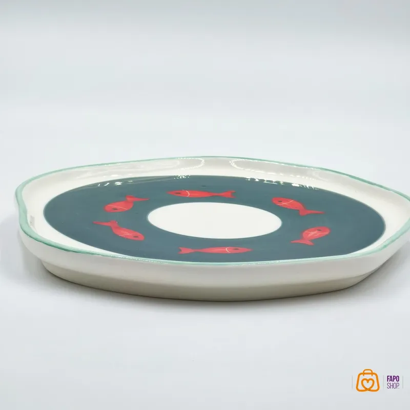 پیش دستی مینیمال سرامیکی ماهی قرمز