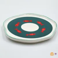 کاسه و بشقاب سرامیکی  طرح ماهی قرمز