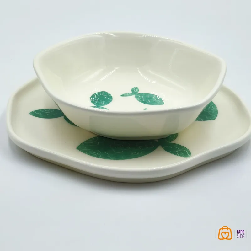 کاسه و بشقاب سرامیکی  طرح ماهی