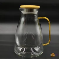 پارچ پیرکس با درب بامبو