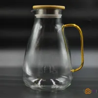 پارچ پیرکس با درب بامبو