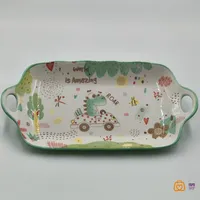 دیس سرامیکی ورداتی فانتزی طرح دایناسور