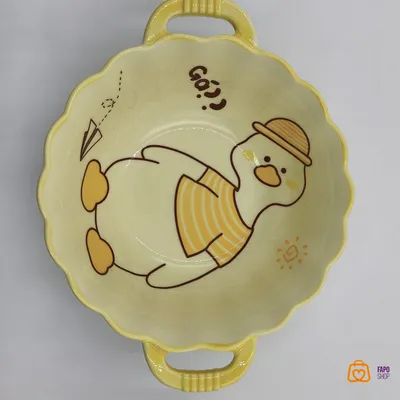 کاسه دو دسته سرامیکی اردک