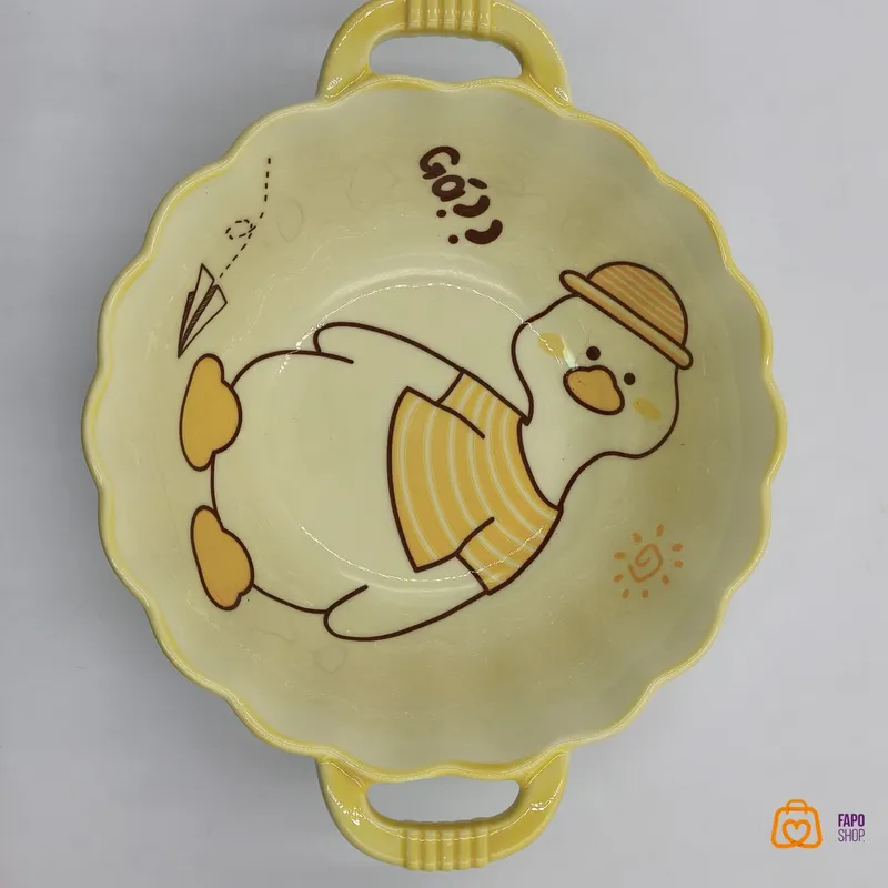 کاسه دو دسته سرامیکی اردک