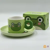 ماگ و بشقاب سرامیکی وارداتی طرح قورباغه
