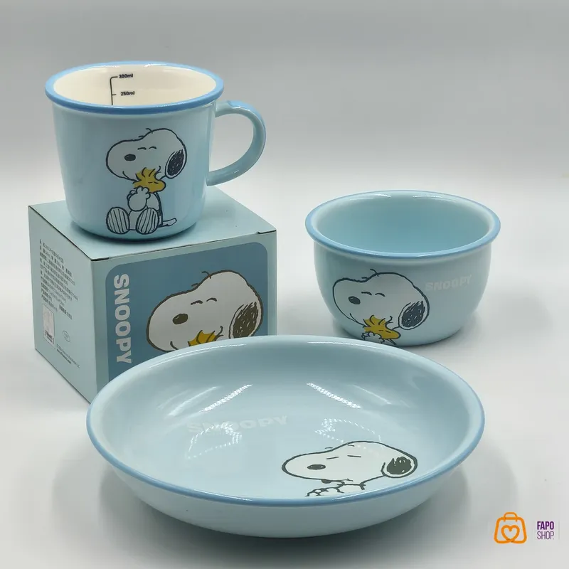 مجموعه ظروف اسنوپی رنگ آبی