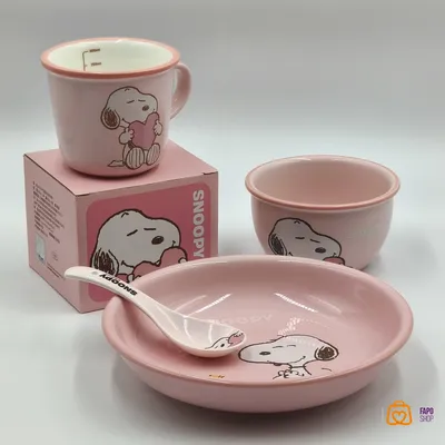 مجوعه ظروف سرامیکی طرح اسنوپی