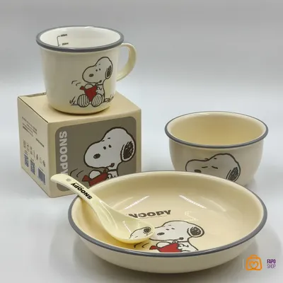 مجوعه ظروف سرامیکی طرح اسنوپی