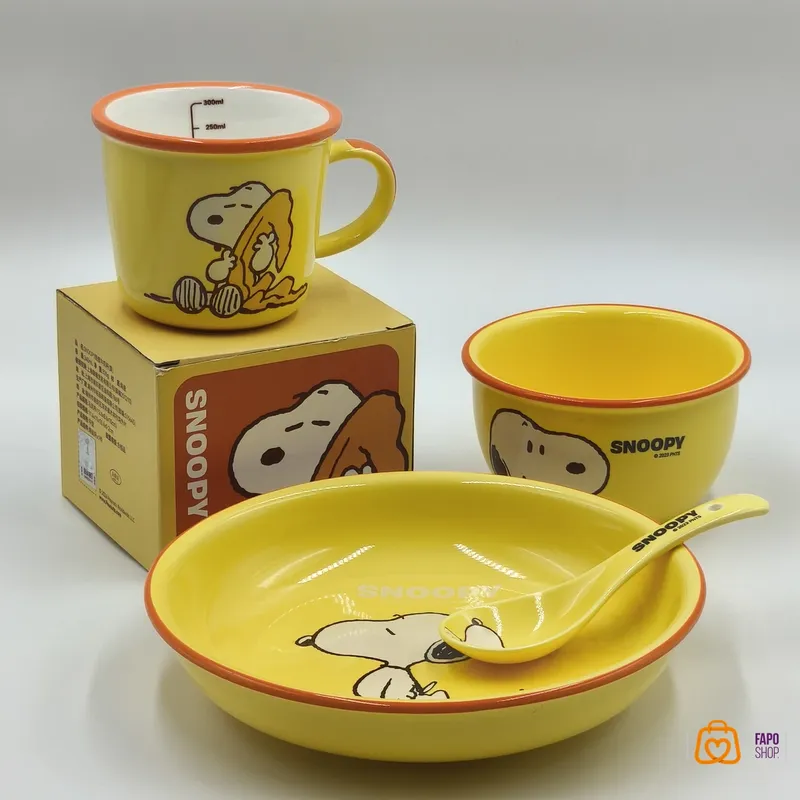 مجوعه ظروف سرامیکی طرح اسنوپی