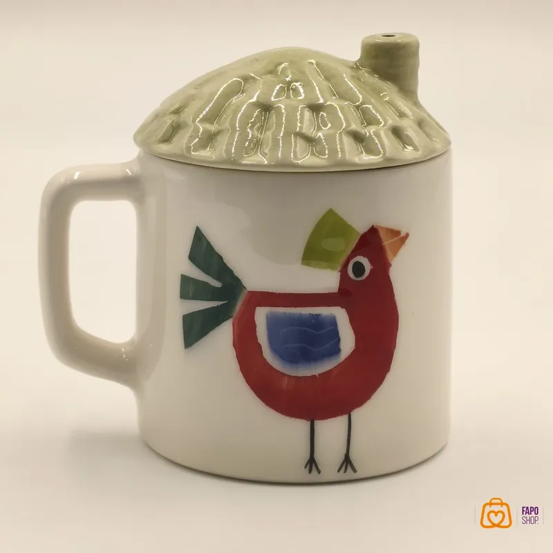 ماگ سرامیکی دست ساز طرح پرنده