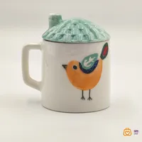 ماگ سرامیکی دست ساز طرح گنچیشک