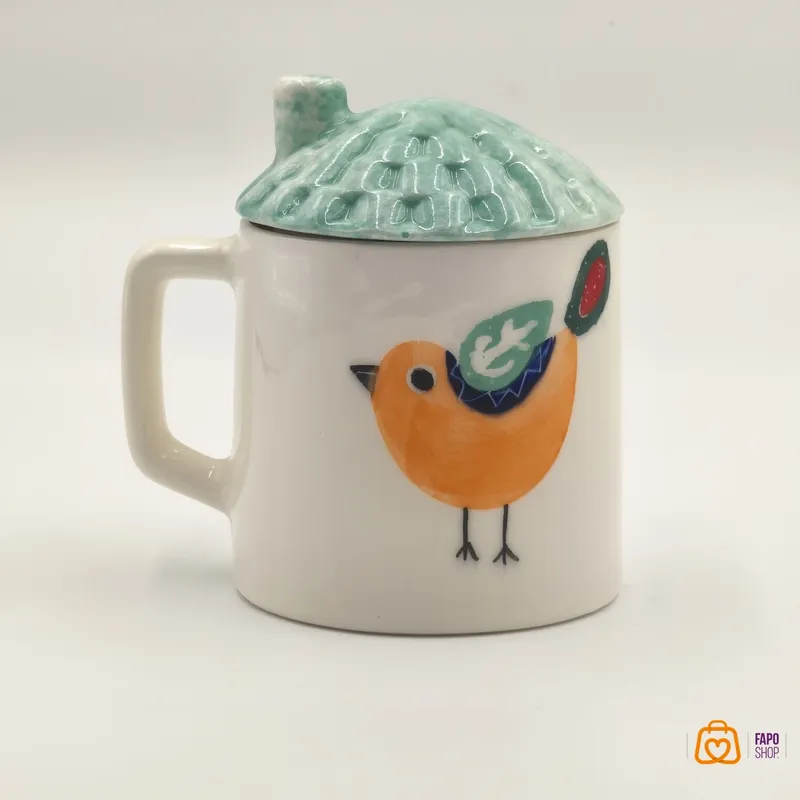 ماگ سرامیکی دست ساز طرح گنچیشک