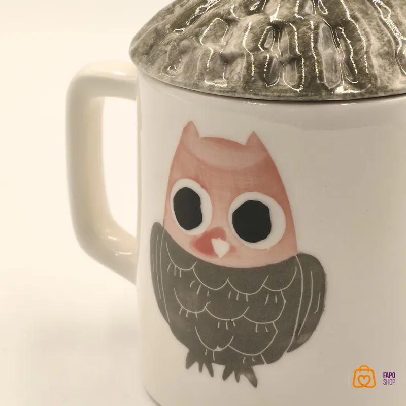 ماگ سرامیکی دست ساز طرح جغد