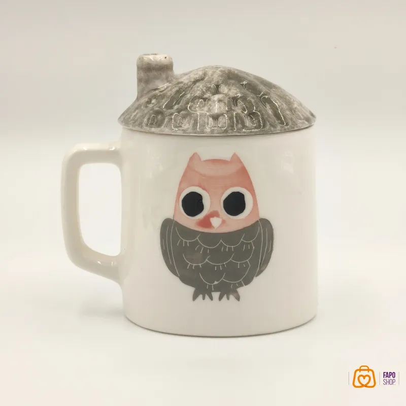 ماگ سرامیکی دست ساز طرح جغد