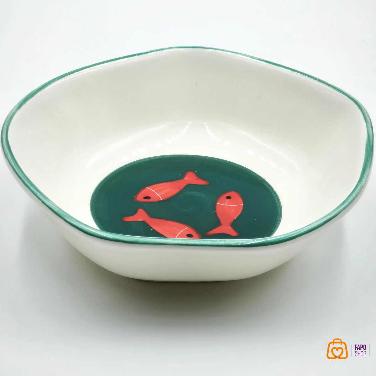 تصویر کاسه مینیمال طرح ماهی