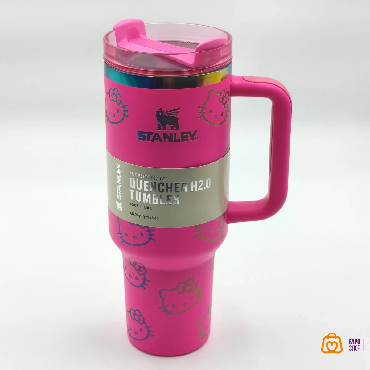 تصویر تامبلر استنلی طرح کیتی سرخابی