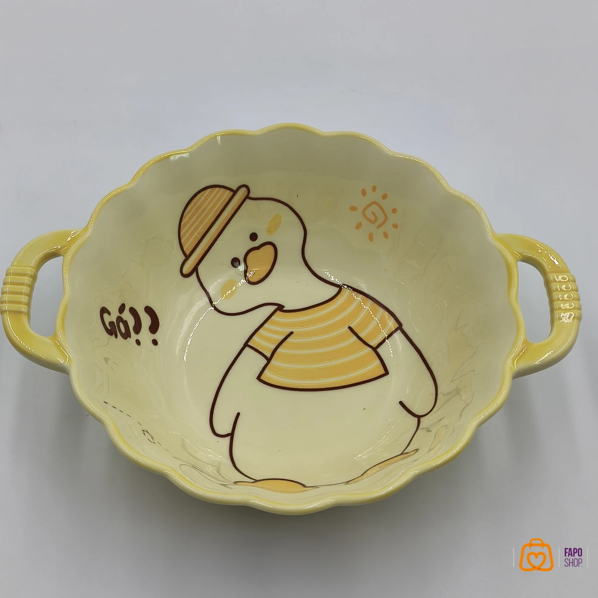 تصویر کاسه دو دسته سرامیکی اردک